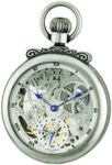 Charles-Hubert, Paris 3869-S Classic Collection Antiqued Finish Open Face Mechanical Pocket Watch