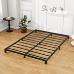 VERFARM 5 Inch Low Heavy Duty Platform Bed Frame Full Size, Full Bed Frame No Box Spring Needed, Easy Assembly, Noise Free, Black, Full