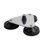 Bolton Technical Tri-Mag Antenna Mount | 3/8" x 24 Threaded Antenna Mount | 4" Ceramic 8-Pole Magnets with Rubber Pads