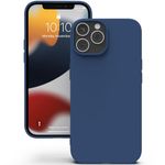 YATWIN Silicone Back Case for iPhone 12 Pro Max, Soft-Touch Phone Back Cover for Apple iPhone 12 Pro Max - Dark Blue
