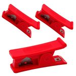 Litoexpe 3pcs PTFE Plastic Tubing Cutter, Red Pipe Cutter, Square Tubing Hose Cutter for Nylon PVC PU Tube and Hose Cut up to 3/4 Inch OD Tube