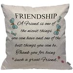 HGOD DESIGNS Cushion Cover Friendship Quotes A Friend is One of The Nicest Things To Friends,Throw Pillow Case Home Decorative for Living Room Bedroom Sofa Chair 18X18 Inch Pillowcase 45X45cm