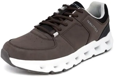 Nautica Men's Running Sneakers – Sport Lace-Up Athletic Shoes for Gym & Tennis – Comfortable Cushioned Sole-Cilph-Charcoal, Size 10