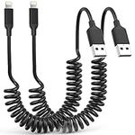 Coiled Lightning Cable 2 Pack, Retr