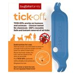 tick-off® Patented Tick Tweezers Human Tick Remover with 2 Sizes Tick Hook & Ergonomic Handle Double-Sided for Dogs Cats Horses Clinically Tested Single Pack Blue