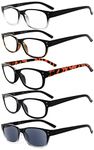 Eyekepper 5-pack Men Women Vintage Spring Hinges Reading Glasses Eyeglasses Includes Sunglasses Readers +2.75