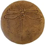 Solid Rock Stoneworks Round Dragonfly Stepping Stone- Autumn Wheat