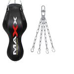 Maxx black title 3ft heavy filled Angle punch Bag, boxing uppercut bag 12pcs OR single item | punching bag set+ FREE CHAIN (BAG ONLY)