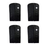 Home Decor Expert Men's Coat Blazer Cover Breathable Garment Bag Suit Cover- Black Set of 4 Pcs