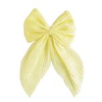 Radhu & Kabby Radhu&Kabby 1 Pcs Yellow Color | Trendy Bow Tie Clip | Best Gift For Women/Girls | Fancy & Stylish | Anti-Hair Breakage Hairclips | Same Product As Pic | Hair Ties For All Occasion