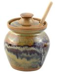 Tuscan Farmhouse Collection: Stoneware Pottery Honey Pot Jar, American Made