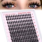 CORUSCATE Manga Cluster Lashes Fairy Wispy Individual Eyelashes Anime Lashes Individual Clusters Natural Lash Clusters Asian Style C Curl Manhua Eyelash Clusters 10-18 MM DIY Wet Look Lash Extension