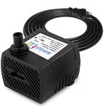 amiciFlo 5W Mini Submersible Water Pump with 150L/H Flow Rate and 1.2m Lift for Mini Cooler Aquarium (Black, ABS Plastic)