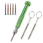 Esinam 8-in-1 Multifunctional Small Screwdriver for Eyeglass, Glasses Repair, Mini Screwdriver Kit for Cellphone, Eye Glasses, Electronics, Watch, Laptop and Jewelry (Green)