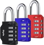 Combination Padlock, [3 Pack] [Mult