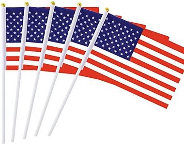 25 Pack Hand Held Small Mini Flag USA US Flag American Flag Stick Flag Round Top National Country Flags,Party Decorations Supplies For Parades,World Cup,Festival Events ,International Festival.