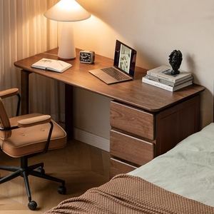 YESWOOD Home Office Desk, Gaming Desk, Mid Century Modern Computer Desk, Writing Desk with File Drawer for Study PC Desks 62.99" W