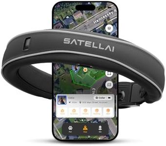 SATELLAI GPS Dog Collar — World's First GPS Wireless Dog Fence Collar with AI Analysis, Precise Positioning, Invisible Dog Fence, 5-Day Battery, and IP68 Waterproof, for Medium & Large Dogs, Gray