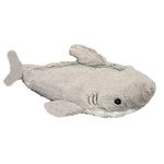 MAQCHGO Shark Pencil-Holder Plush Pouch, Gray, 10 capacity, Zipper, Soft, Unisex