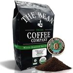 The Bean Organic Coffee Company 50/50 (Half Caff) French Roast, 50% Decaf, Dark Roast, Ground Coffee, 5-Pound Bag, Café Molido Tostado Orgánico descafeinado
