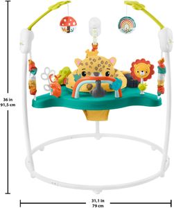 Fisher-Price Jumperoo Baby Activity Center – Leaping Leopard