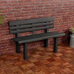 URBN GARDEN 2 Seater Plastic Weatherproof Outdoor Garden Bench Heavy Durable Waterproof Patio Furniture Perfect for Garden Patio Deck or Balcony