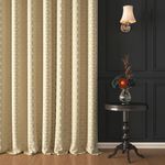 Story@Home Door Blackout Curtains 7 Feet Long Set 3, Thermal Insulated, Hexagon Design 100% Room Darkening Opaque Door Curtain | Noise Reducing Curtains for Living Room, (116 x 215 cm, Beige)