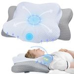 Muzsoul Cervical Pillow, Ergonomic Contour Pillow Memory Foam Pillow for Sleeping, Odorless Orthopedic Pillow with Comfort Support for Side Sleepers, Back & Stomach Sleepers