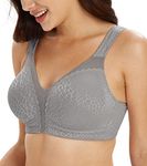 Lemorosy Full Coverage Non Padded Wireless Minimizer Bra Women's Plus Size Bras Comfort and Double Support for Large Bust(Grey,40D)