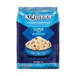 Kohinoor Super Value Basmati Rice, 1.25 Kg (25% Extra)| Authentic Long-Grain Basmati Rice (Up to 20 mm) | Aromatic, Flavorful I Ideal for Pulao & Plain Rice