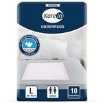 KareIn Premium Underpads, Large 60 x 90 Cm, 10 Count, High Absorbency, Leak Proof, Pack of 1