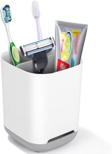 Toaren Soporte Organizador de Cepillos Dientes,Porta Cepillo Dientes baño,Portacepillos Dientes Eléctrico,Soporte Vaso para Cepillo Dientes y Pasta,extraíble de plástico,Antideslizante para Familia