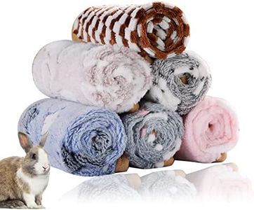 Grddaef Guinea Pig Fleece Blankets 6 Pieces Waterproof & Washable Small Animal Cage Liners Sleep Mat Bedding Pad for Hamster Chinchilla Rabbit Hedgehog (M-24 x 16 Inch)