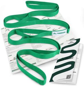 Trideer Stretching Strap Yoga Strap for Physical Therapy, 10 Loops Yoga Straps for Stretching, Non-Elastic Stretch Strap for Pilates, Exercise, Stretch Band for Women & Men with Exercise Book