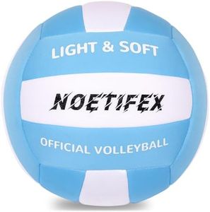 Noetifex Soft Volleyball-Super Soft Fabric Light Volleyball for Indoor Practice Safe and Quiet Kids Youth Beginners House Yard Training Practice Games(Deflated)