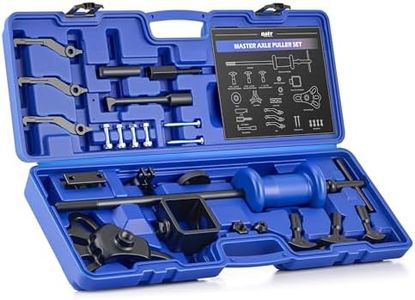 Orion Motor Tech Slide Hammer Puller Set, 22 Piece Front and Rear Axle Shaft Hub Bearing Seal Remover Set with 1" to 2-7/8" ID Adapters 2-Jaw 3-Jaw Yokes, Slide Hammer Bearing Puller Dent Repair Kit