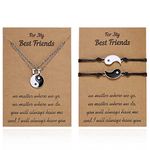 XIANNVXI Friendship Best Friend Necklace Bracelet Set for Teen Women BFF Birthday Gift Cute Butterfly Long Distance Matching Necklaces Bracelet Jewelry for 2, Copper, No Gemstone