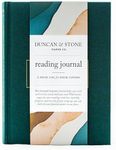 DUNCAN & STONE PAPER CO. Reading Journal for Book Lovers (Emerald, 120 Pages) - Linen Hardcover Journal for Book Log - Book Review Journal - Easy Journal Notebook for Writers