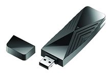 D-Link DWA-X1850 Wi-Fi 6 USB Adapter, 802.11ax, Dual Band 2.4/5GHz, High Speed 1200 Mbps, OFDMA, MU-MIMO, WPA3, Supports Windows 10, Black