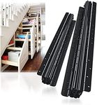 YENUO Undermount Heavy Duty Drawer Slides Full Extension Bottom Mounted 16 24 32 40 Inch Hidden Under Ball Bearing Metal Rails Track Guide Glide Runners 260 Lb 1 Pair(16inch（400mm）, Black)