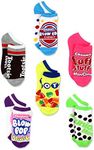 Charms Candy Tootsie Roll Womens Socks, 9-11 Womens, 6 pack, Multicolor No Show, Shoe Size: 4-10