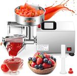 Newhai 450W Electric Tomato Strainer Commercial Tomato Milling Machine Stainless Steel Food Press Tomato Sauce Maker Food Squeezer Tomato Sauce Machine for Tomato Strawberry and Blueberry Sauce