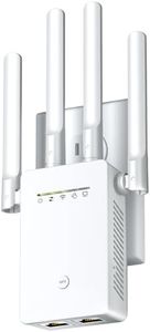 2025 WiFi Extender Signal Booster, up to 10349sq. ft, Internet Booster for Home,Longest Range Wireless Internet Repeater and Signal Amplifier Ethernet Port, Newest 6X Faster Access Point,1-Tap Setup