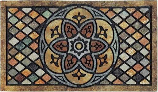 EverVanz Welcome Door Mat 43 * 76cm Front Doormat Outdoors for Home Entrance Outdoors Mat for Outside Entry Way Doormat Entry Rugs, Heavy Duty Non Slip Rubber Back Low Profile, Petal021