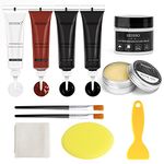 SEISSO Leather Repair Kit, 11Pcs Vinyl Repair Kit with 45ml Leather Filler, Leather Condtioner for Sofas Leather Scratch Repair Kit for Car Leather, Leather Seat, Shoes, and Scratches, Holes