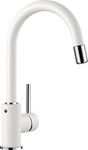 BLANCO MIDA-S – Kitchen Mixer Tap with High, Pull-out Spout – High Pressure – White – 521457