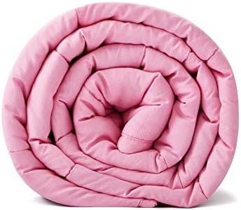 TONGDADA Kids Weighted Blanket | 40''x60'',10lbs | for Child Between 80-125 lbs | Premium Cotton Material with Glass Beads | Pink