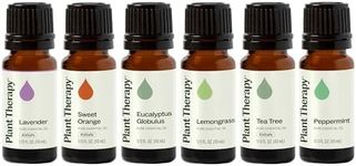 Plant Therapy Breathe Easy Essential Oil Set - Lavender, Eucalyptus, Peppermint, Lemongrass, Orange Sweet, Tea Tree, 100% Pure, Aromatherapy, Therapeutic Grade 10 mL (1/3 oz)