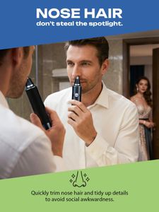 USB Nose and Ear Hair Trimmer – Waterproof, Rechargeable Groomer