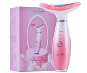 IGLOO GLOW 7-in-1 LED Light Therapy Facial Massager – Face & Neck Beauty Device with Heat, Vibration & Anti-Aging Benefits – Home Spa Tool with 1-Year Warranty (Pink)